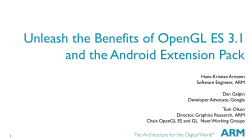 Unleash the benefit of OpenGL ES 3.1 and Android Extension Pack