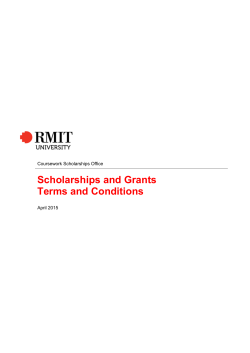 Scholarships Office Scholarships and Grants Terms and Conditions
