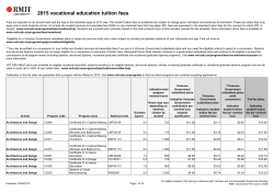 2015 vocational education tuition fees