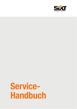 Service-Handbuch  - Sixt Managed Mobility