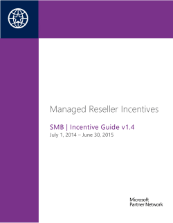 Managed Reseller Incentives - Managed Reseller Activation Kit