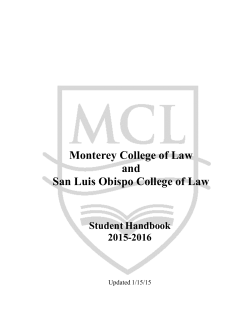 MONTEREY COLLEGE OF LAW