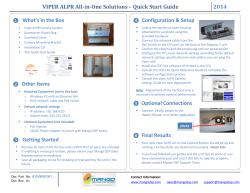 VIPER ALPR All-in-One Solutions â Quick Start