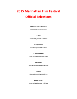 2015 Manhattan Film Festival Official Selections