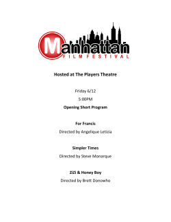 Hosted at The Players Theatre