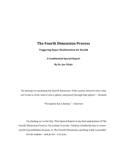 The Fourth Dimension Process E-Book