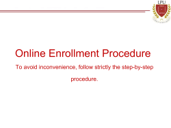 Online Enrollment Procedure - Lyceum of the Philippines University