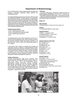 B.Tech Biotechnology course outline