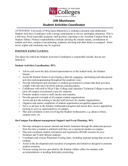 Student Activities Coordinator - University of Wisconsin