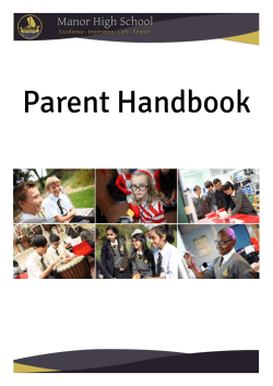 Parent Handbook - Manor High School