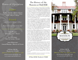 Brochure - The Mansion at Bald Hill