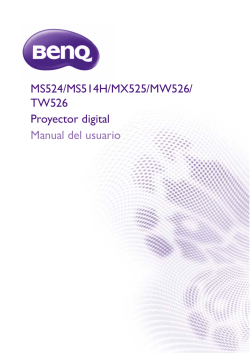 TW526 Proyector digital Manual del usuario