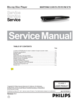 Blu-ray Disc Player - Manuales de Service
