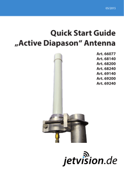 Quick Start Guide âActive Diapasonâ Antenna