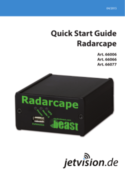 Quick Start Guide Radarcape