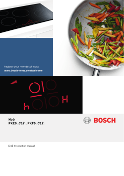 Bosch Electric Cooktop PKE645C17A User Manual