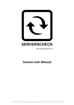 Quick Installation Guide For Environmental Sensors