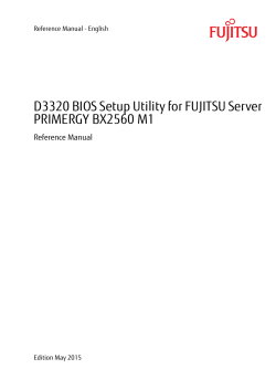 D3343 BIOS Setup Utility for FUJITSU Server PRIMERGY BX2560 M1