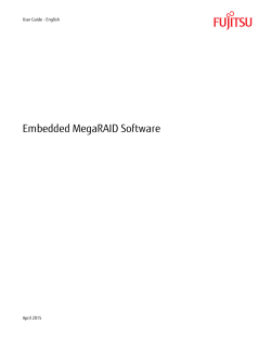 Embedded MegaRAID Software - Fujitsu Technology Solutions