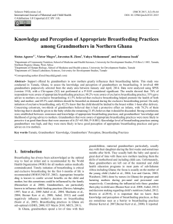 Knowledge and Perception of Appropriate Breastfeeding Practices