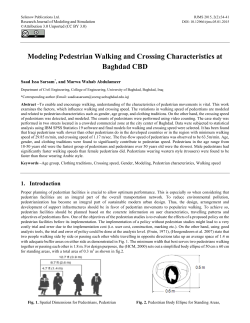 Modeling Pedestrian Walking and Crossing Characteristics at