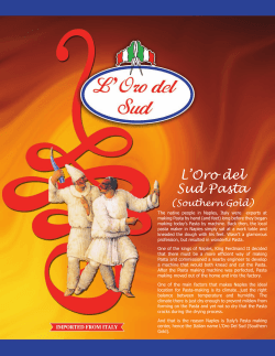 L`Oro del Sud Pasta