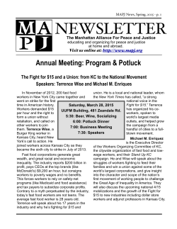 Spring 2015 NEWSLETTER.pages