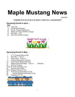 April - Maple Elementary School