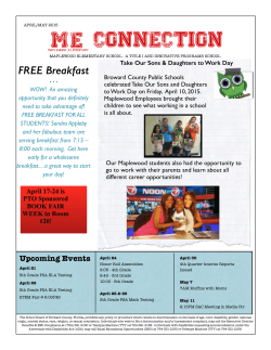 April/May 2015 ME Connection - Maplewood Elementary