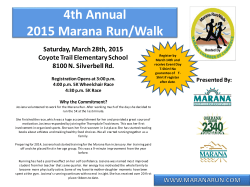 3rd Annual Marana Run/Walk