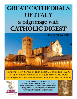 GREAT CATHEDRALS OF ITALY a pilgrimage with CATHOLIC