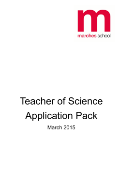 Teacher of Science Application Pack