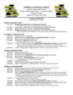 2015 Itinerary (WP) - Amherst Marching Comets > Home