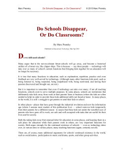 Do Schools Disappear, or Do Classrooms?