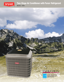 Two-Stage Air Conditioner with PuronÂ® Refrigerant