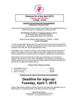Register Now! - Fashion Focus Program