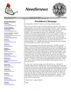 Our Newsletter - Marin Golden Threads