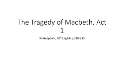 The Tragedy of Macbeth, Act 1