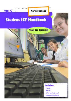 Student ICT Handbook - Marist College