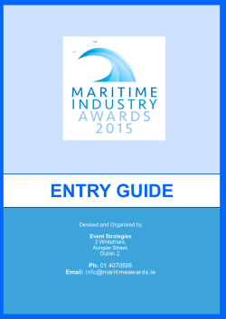 ENTRY GUIDE - The Maritime Industry Awards 2015