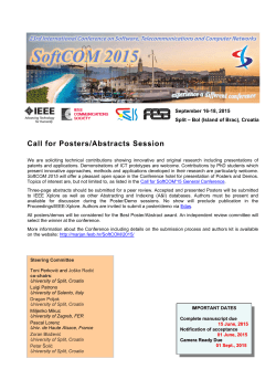 Call for Posters/Abstracts Session