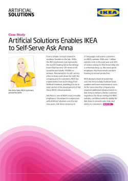 Artificial Solutions Enables IKEA to Self