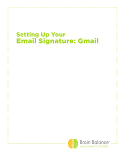 Email Signature: Gmail - Brain Balance Marketing