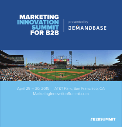 view the Full Agenda - The Marketing Innovation Summit for B2B