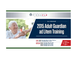 2015 Adult Guardian ad Litem Training - Marketplace