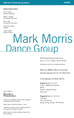 Program  - Mark Morris Dance Group