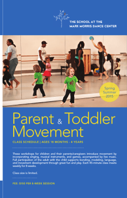 2014-15 Parent and Toddler Movement Brochure