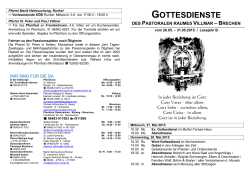GOTTESDIENSTE - Katholische Pfarrgemeinde MariÃ¤ Heimsuchung