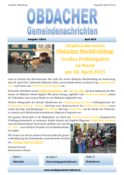 Gemeindezeitung April 2015