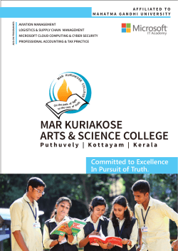 MAR KURIAKOSE ARTS & SCIENCE COLLEGE Puthuvely | Kottayam